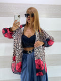 Maxi Camicia Alyce Animalier con Rose