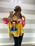 Maxi Camicia Frida Multicolor con Fiori