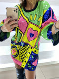 Mini Dress o Maxi Maglia Annika con Paillettes Multicolor