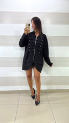 Mini Gonna Shorts Eryn con Spacchetto in Eco Pelle