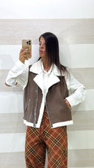 Montoncino Gilet Janessa Eco Pelle e Pelliccia