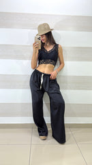 PantaPalazzo Chonsie Satin Nero