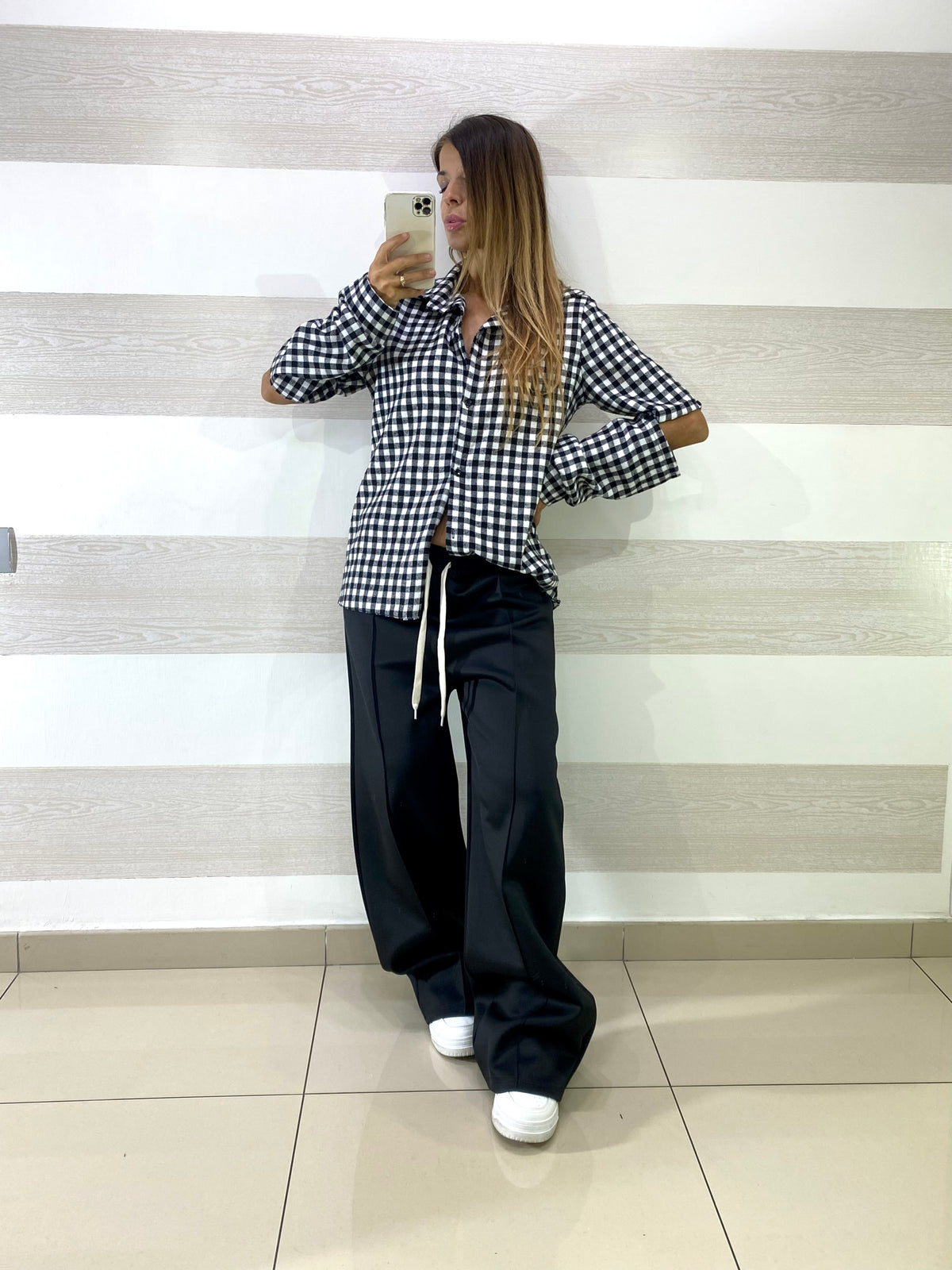 PantaPalazzo Wilma Neoprene con Righino Elasticizzati