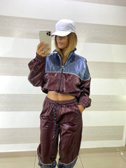 PantaTuta Eleanor Eco Pelle Metallizzata Cangiante Satinata