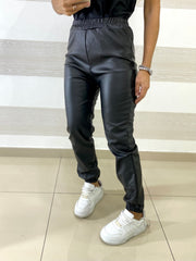 Pantaloni Amity Eco Pelle con Elastico alle Caviglie
