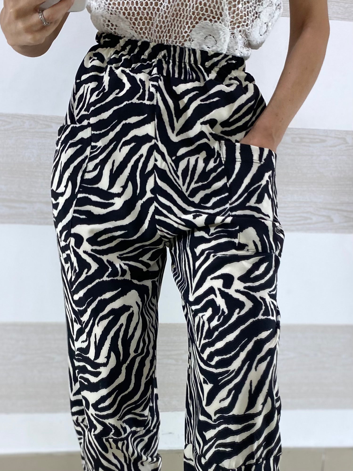 Pantaloni Diletta1 Balloon Harem Zebrato
