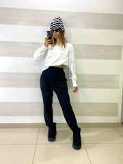 Pantaloni Hebe con Patta Trasversale