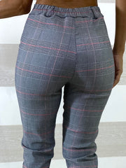 Pantaloni Hulda Gamba Dritta a Quadretti