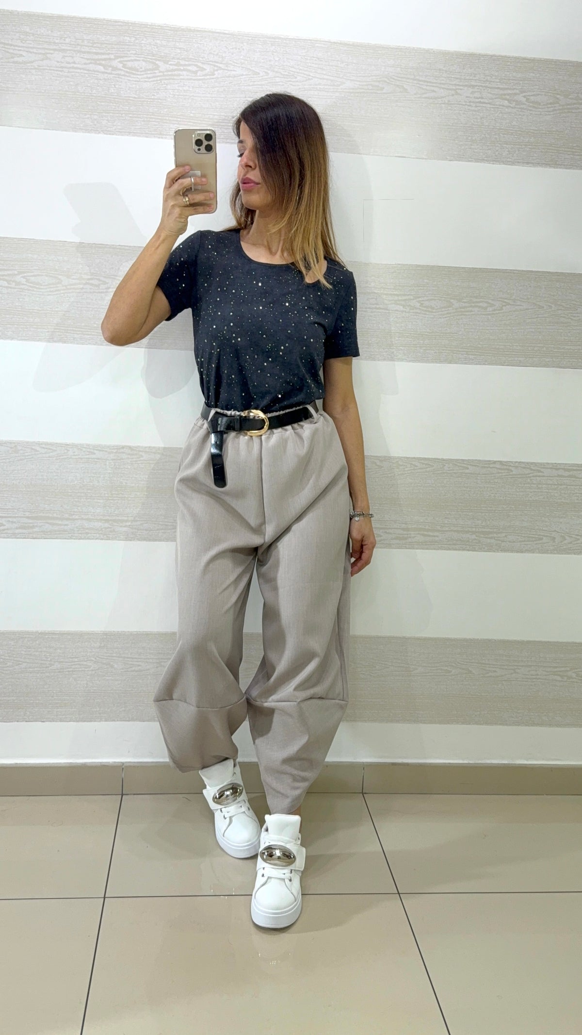 Pantaloni Ruth Balloon Harem Cintura Omaggio