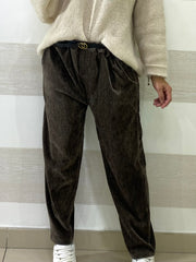 Pantaloni Vivian Slouchy Vellutino Morbidissimo