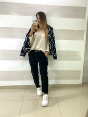 Pantaloni Vivian Slouchy Vellutino Morbidissimo