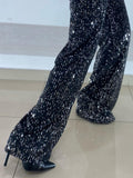 Pantapalazzo Aveline in Micro Paillettes