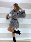 Pelliccia Pam Eco Fur Morbida con Fusciacca Eco Pelle