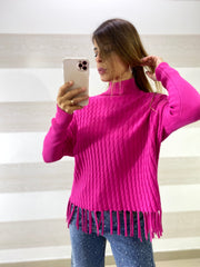 Pull Alexia Trama Treccia con Frange