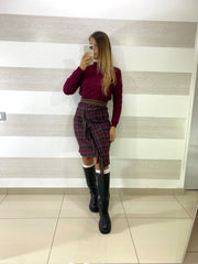 Pull Allison Tipo Lana Maglioncino Crop