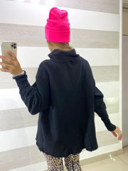 Pull Cassarah Sfrangiato Collo Alto Morbido