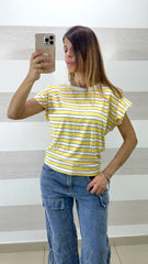 Shirt Zola a Righe  con Manica ad Aletta