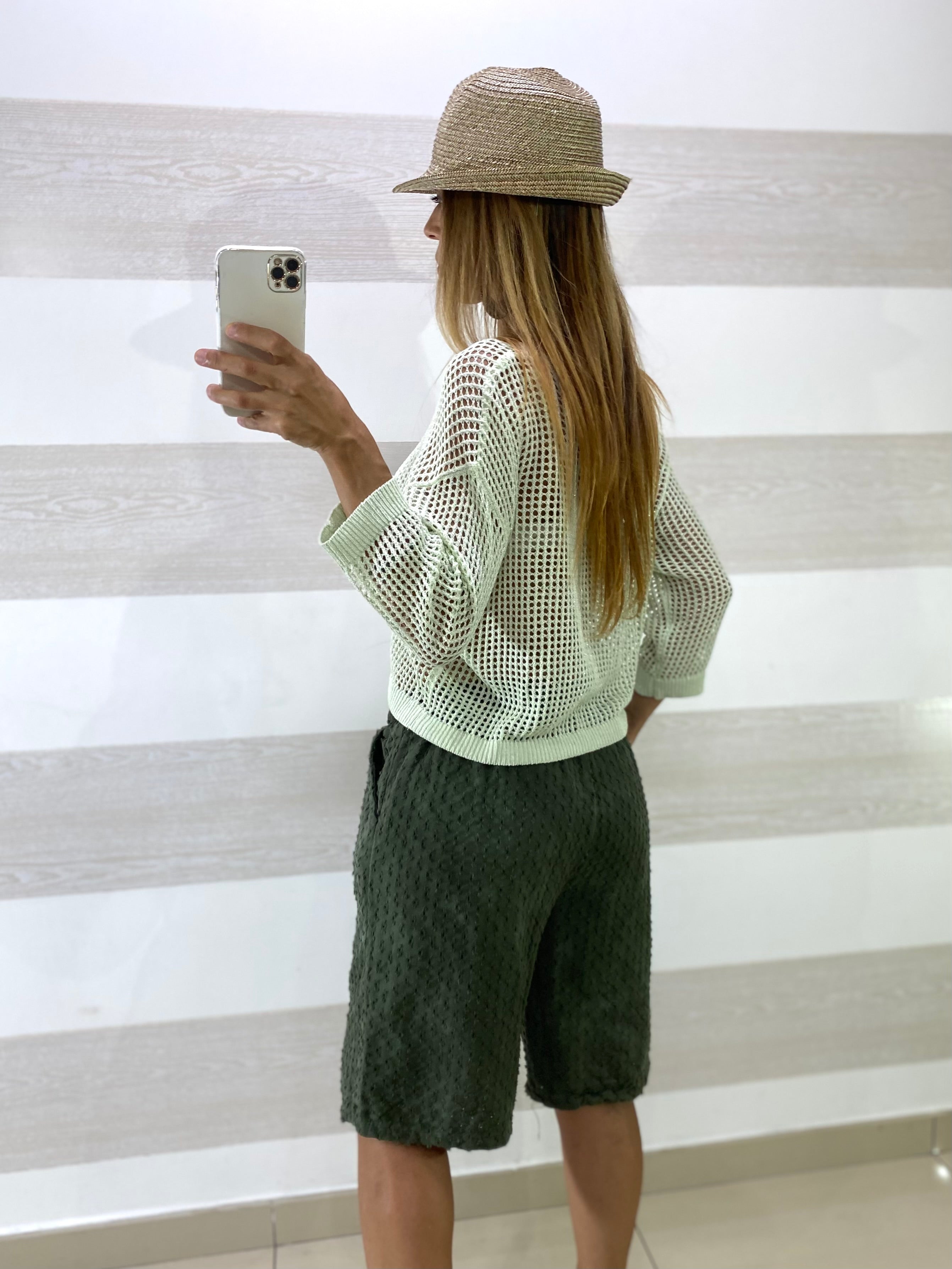 Shorts Vanessa Jeans Traforato con Micro Strappi