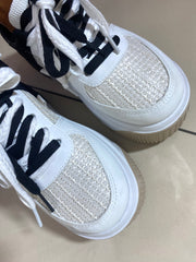 Sneakers Annette Bianche Nere Beige Suola Alta