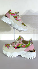 Sneakers Letha Eco Pelle e Tessuto Fantasia Astratta