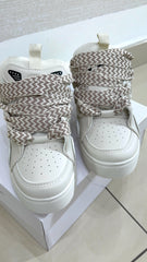 Sneakers Maggie Eco Pelle e Tessuto Lacci Larghi