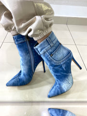 Stivaletti Bindy in Jeans con Tacco