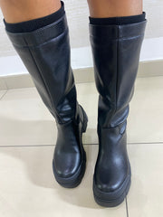 Stivali Beth Biker con Finto Calzino