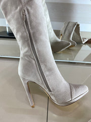 Stivali Carley Sopra al Ginocchio Beige