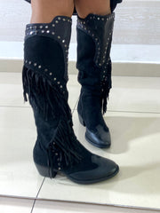 Stivali Joyce con Frange Eco Pelle e Camoscio