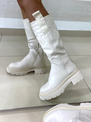 Stivali Stephanie Biker Alti Eco Pelle