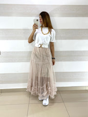 T-Shirt Lena Cotone con Catena Oro