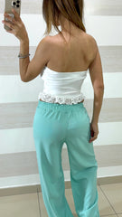 Top Corsetto Wendy Asimmetrico con Pizzo e Coppe
