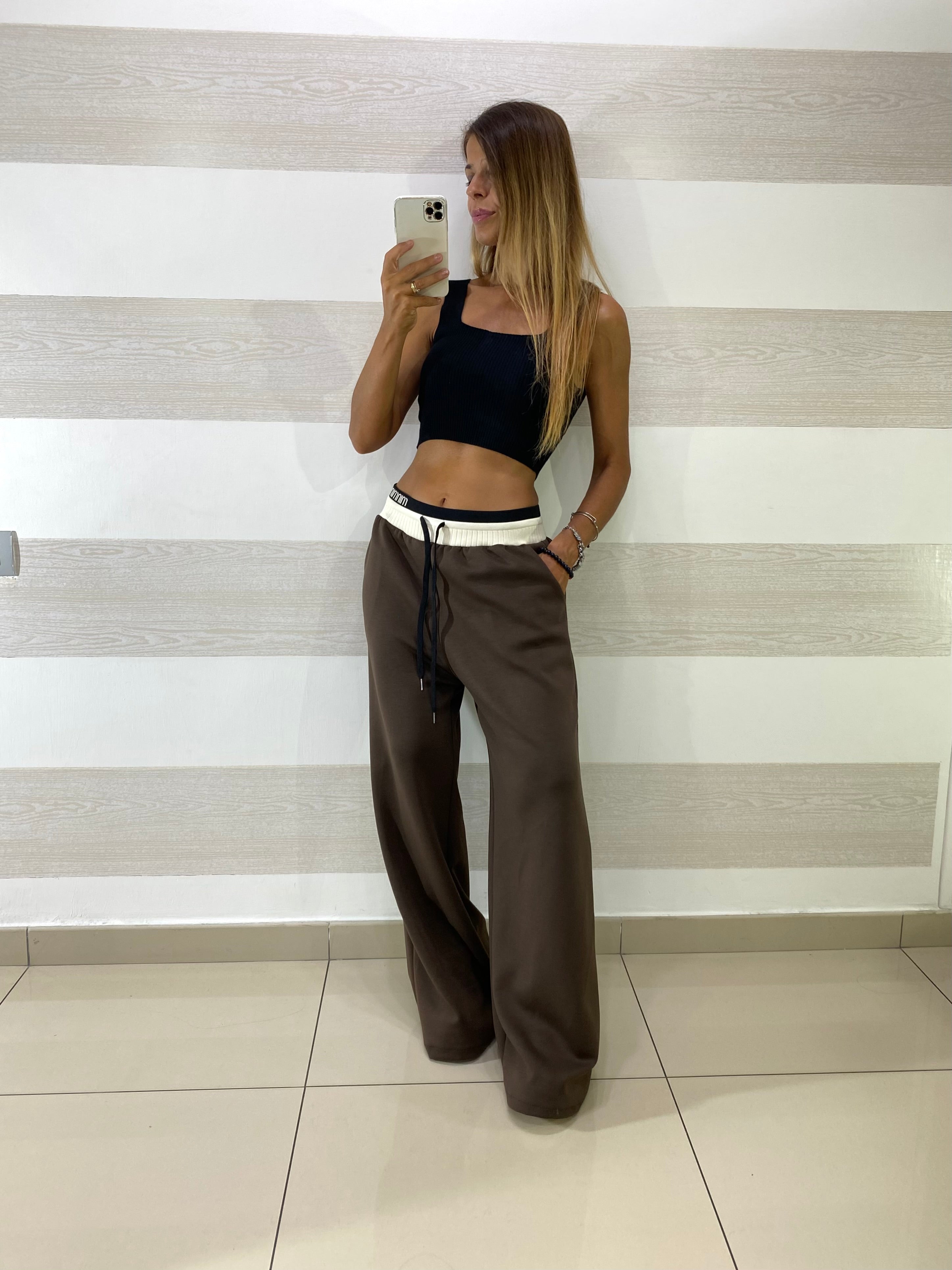Top Crop Carrie Canottina Costine