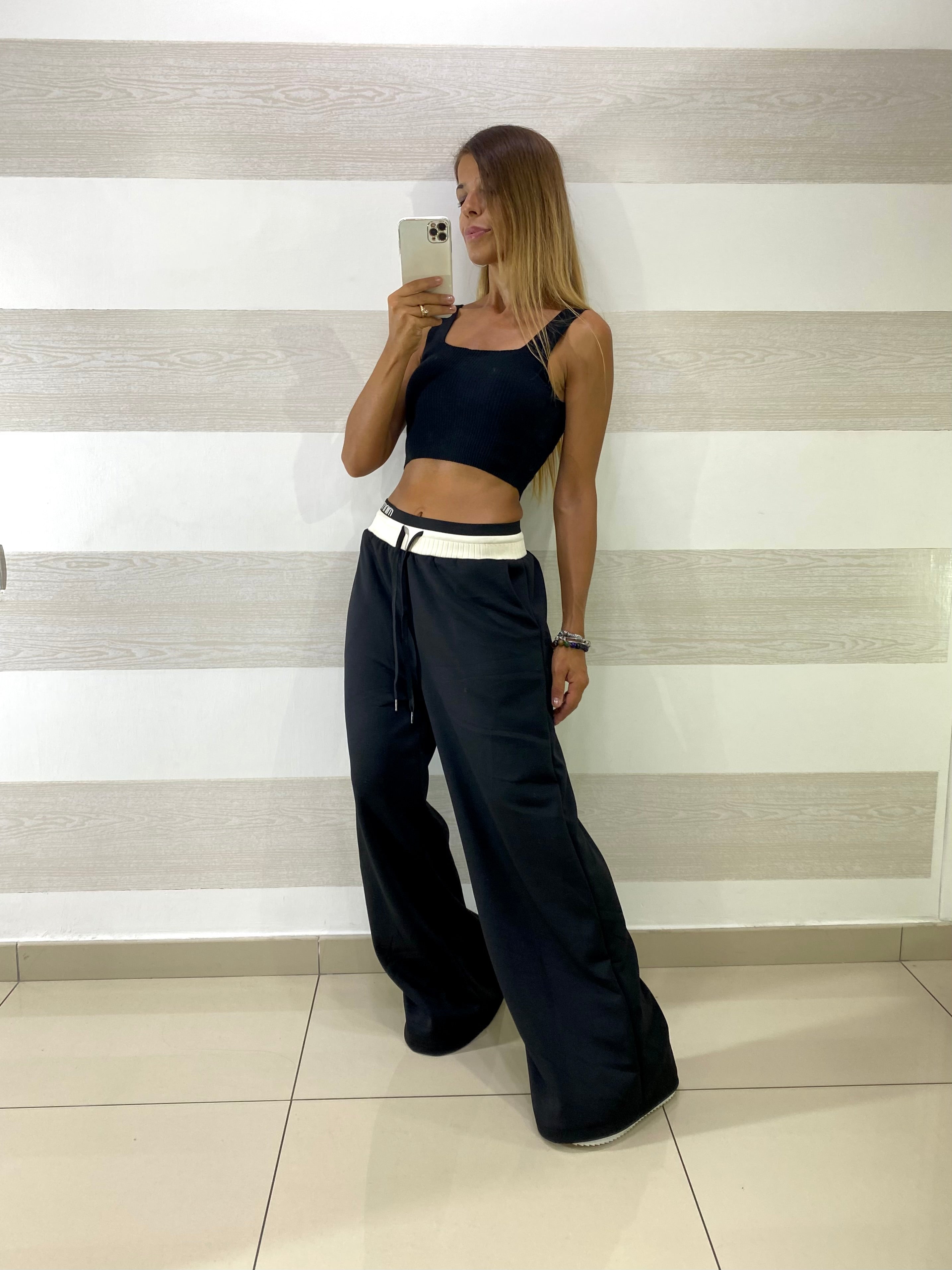 Top Crop Carrie Canottina Costine
