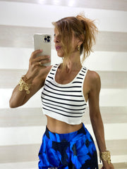 Top Crop Tullia Canotta Rigata