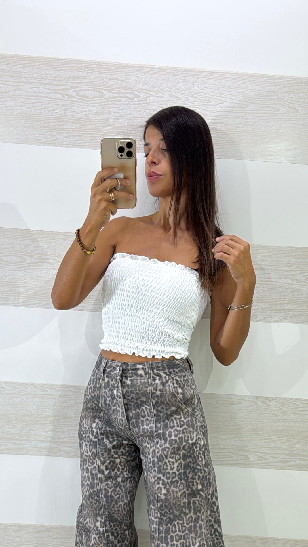 Top Edie a Fascia con Ruches