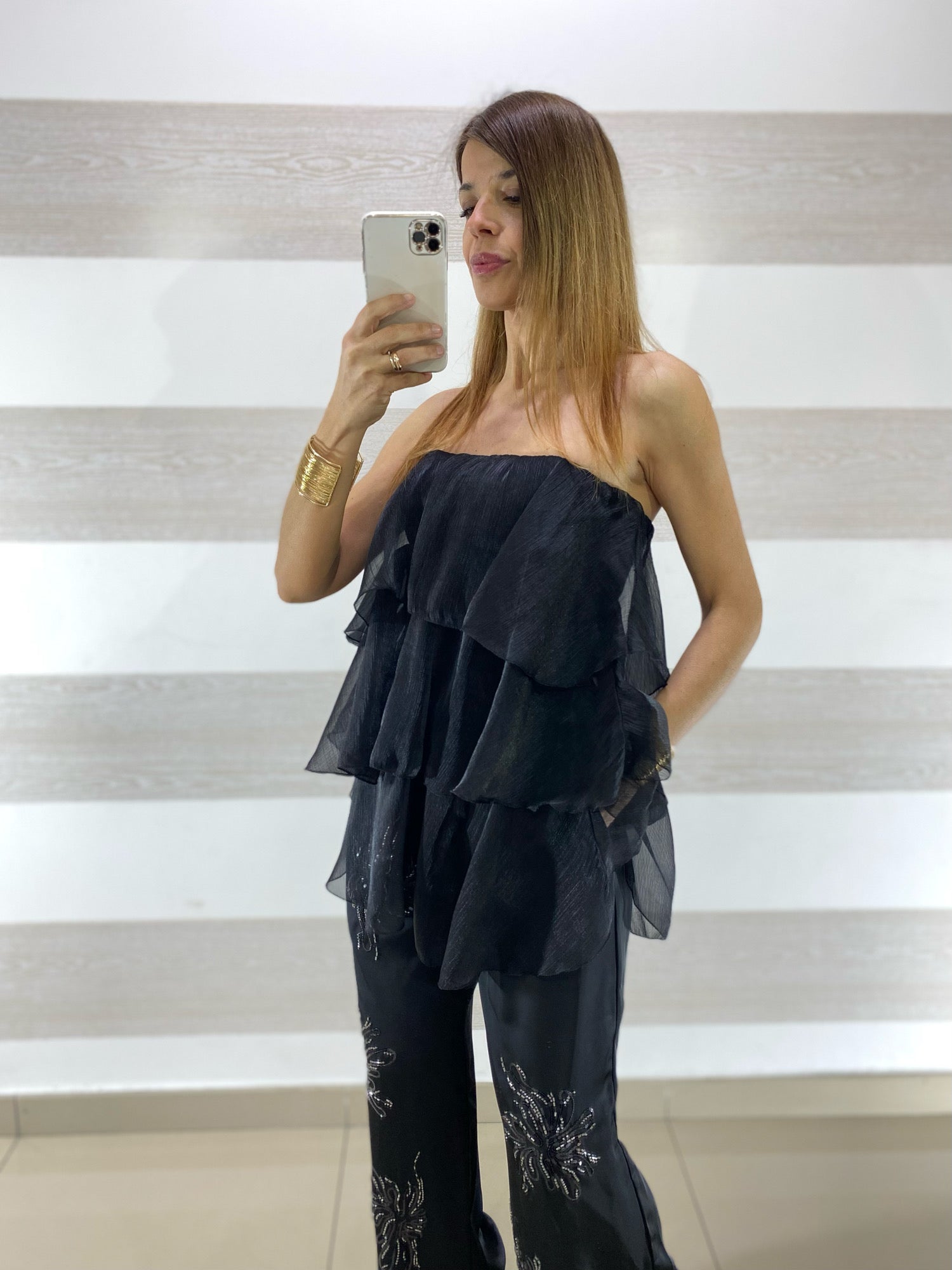 Top Emma Cangiante con Balze