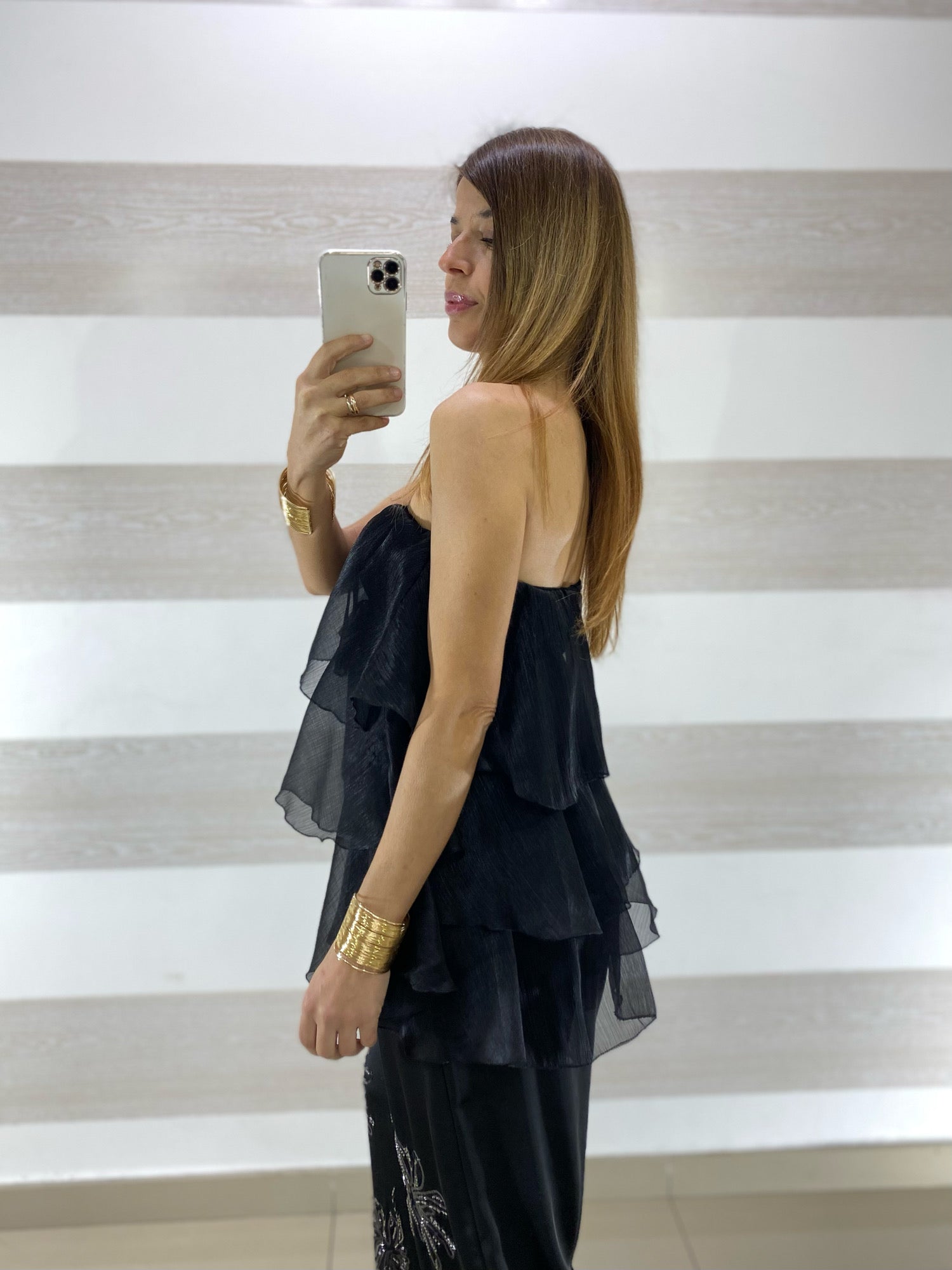 Top Emma Cangiante con Balze