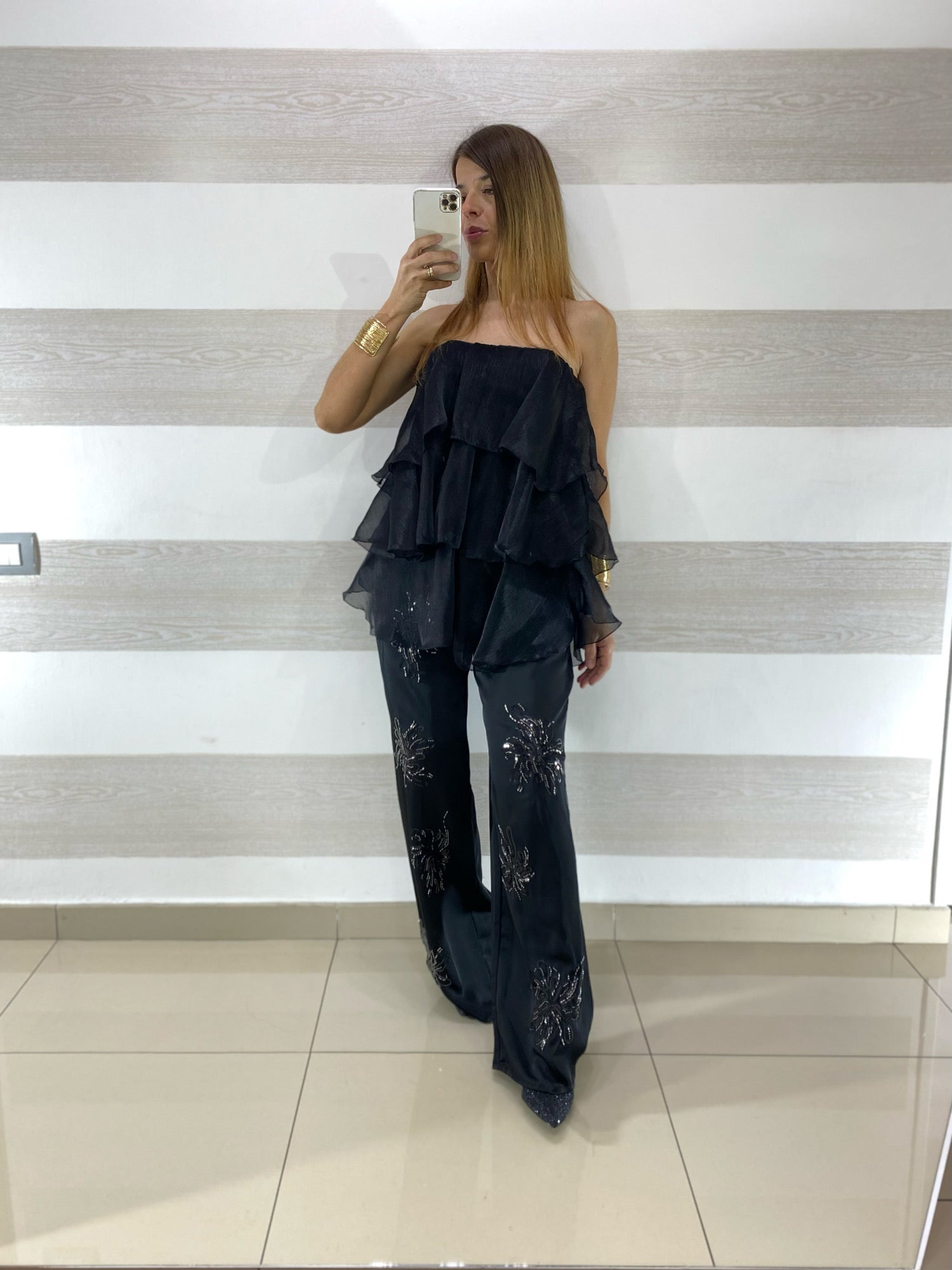 Top Emma Cangiante con Balze