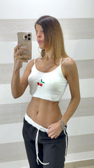 Top Lise Micro Costine con Coppe e Ciliegine