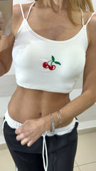 Top Lise Micro Costine con Coppe e Ciliegine