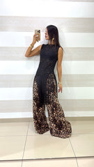 Top Lungo Griselda in Pizzo con Frange Asimmetrico