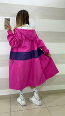 Trench Keren Impermeabile Foderato con Cappuccio