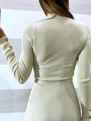 Tubino Alene a Costine Platino e Lurex Oro