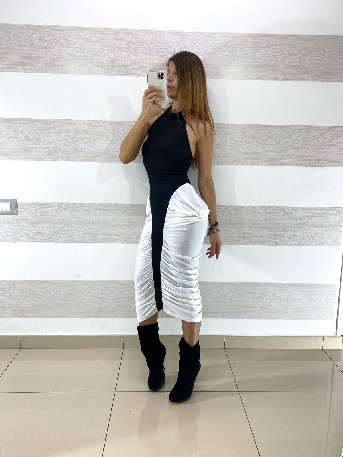 Tubino Federica Longuette con Drappeggi Laterali