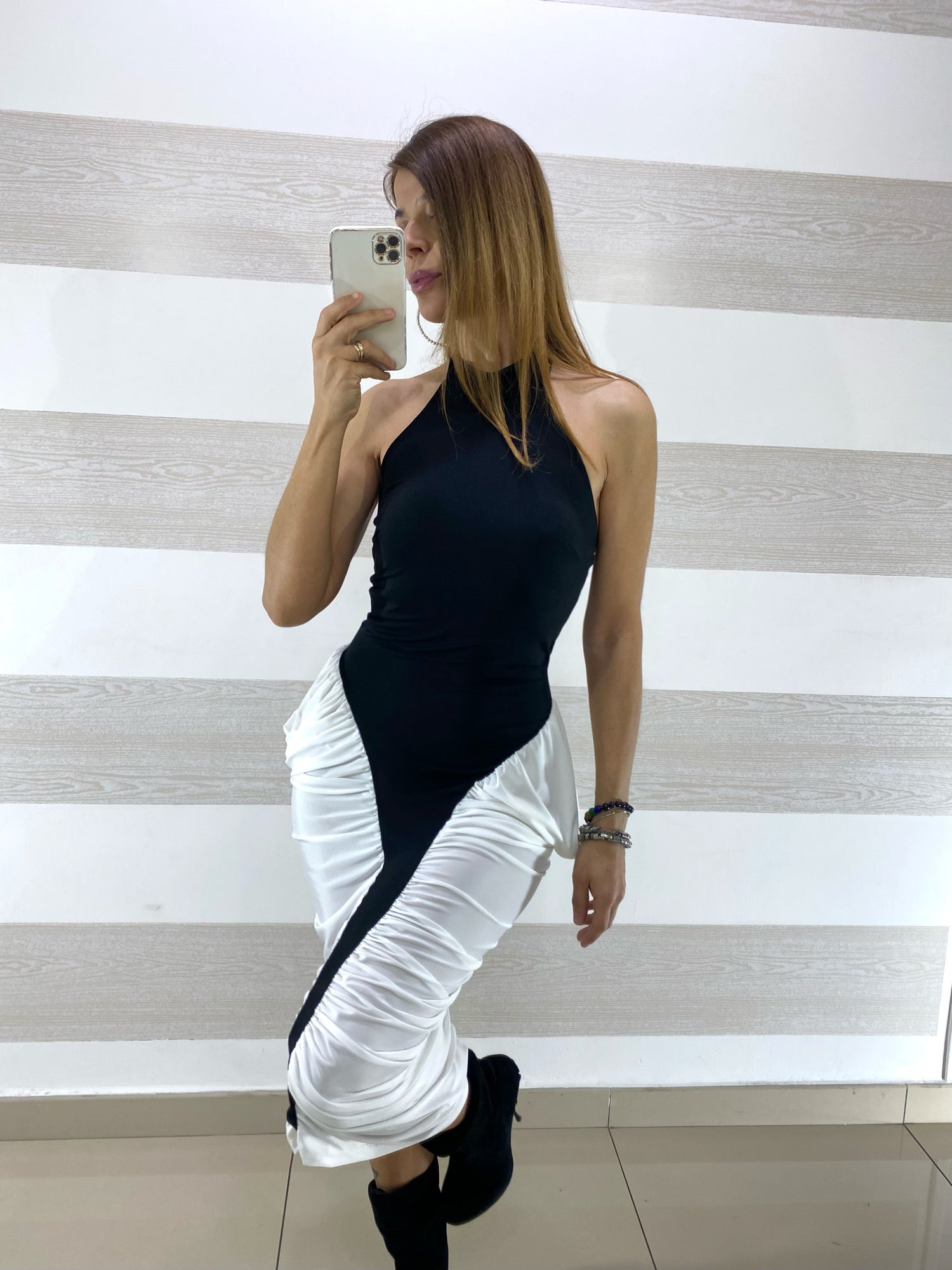 Tubino Federica Longuette con Drappeggi Laterali