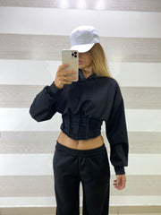 Tuta Calanthia PantaPalazzo e Felpina Corsetto