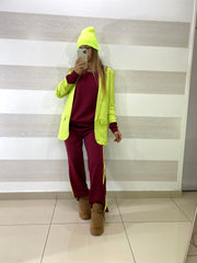 Tuta Cathy con Riga Laterale Verde Fluo