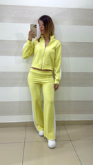 Tuta Lenora PantaPalazzo e Felpina con Bande Laterali Bianche