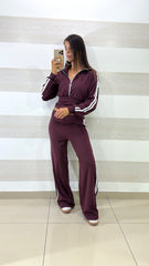 Tuta Lycra Fancy PantaPalazzo e Felpa con Fascia